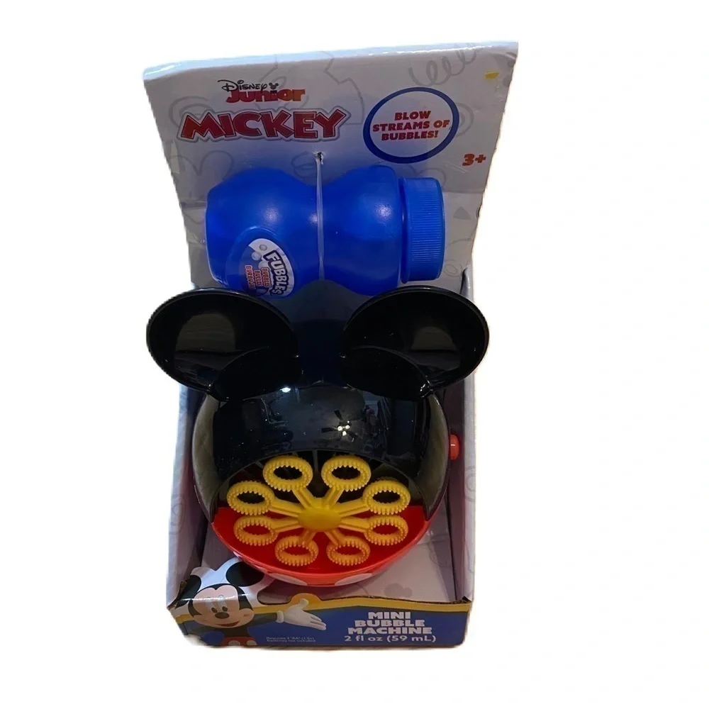 Disney Mickey Mouse Bubble Machine Blower NEW Black Red Kids Toy